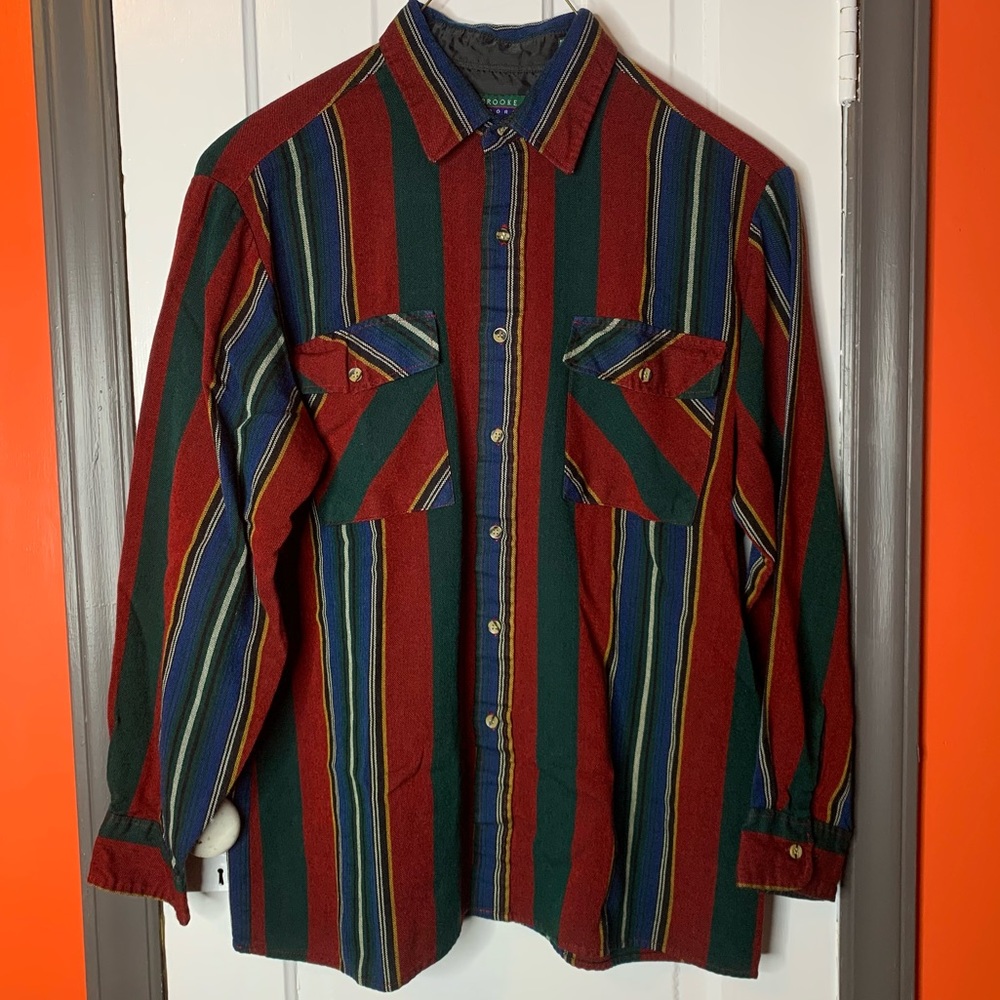 Vintage Claybrooke Outdoors Button Down Striped Shirt